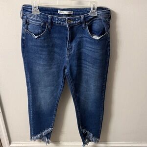 KanCan Women's Deep Blue Ankle Jeans